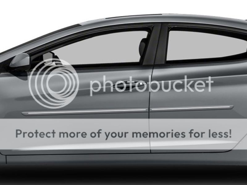 HYUNDAI ELANTRA 4 DOOR CHROMELINE PAINTED BODY SIDE MOLDING 2007 - 2020