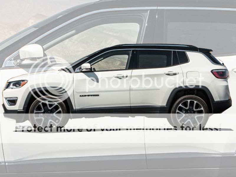 JEEP COMPASS PAINTED BODY SIDE MOLDING 2017-2023