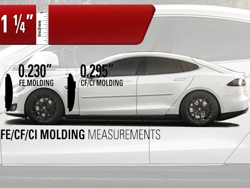 Tesla Model S Painted Body Side Molding 2012-2023