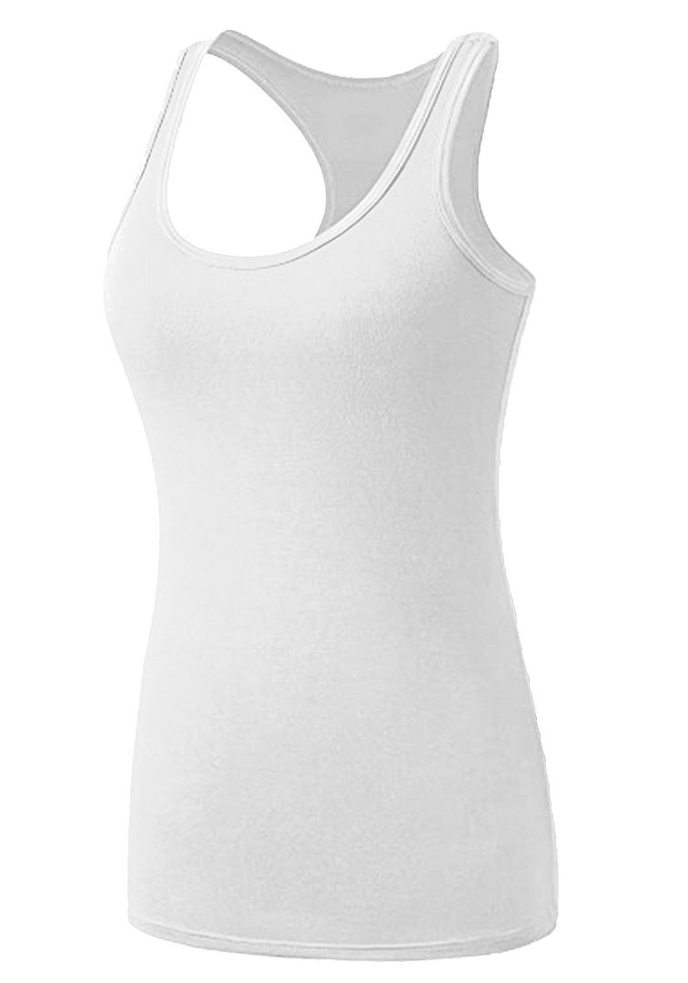 New Ladies Women Racer Back Racerback Vest Top