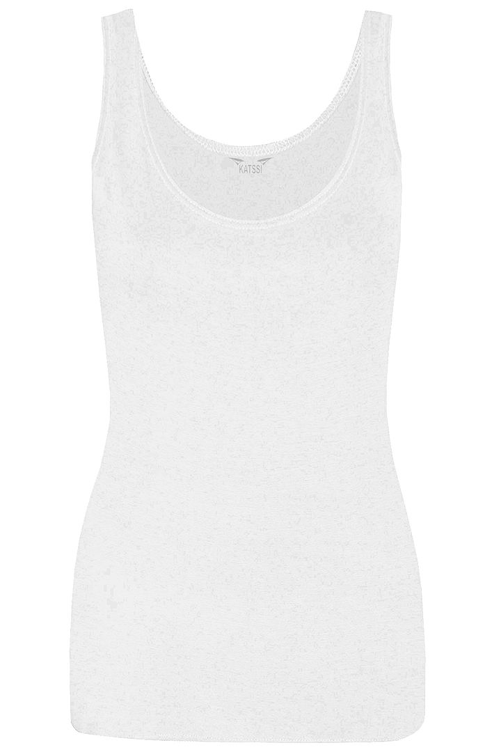 New Ladies Women Solid Wide Shoulder Tall Vest Scoop Neck Tank Top