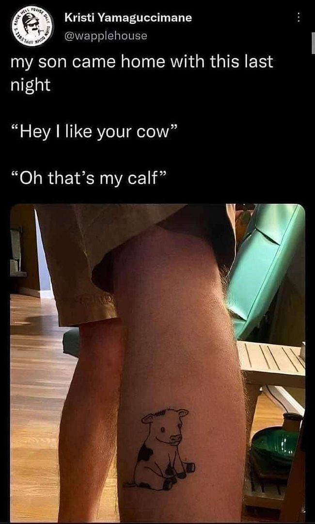 calf tatoo