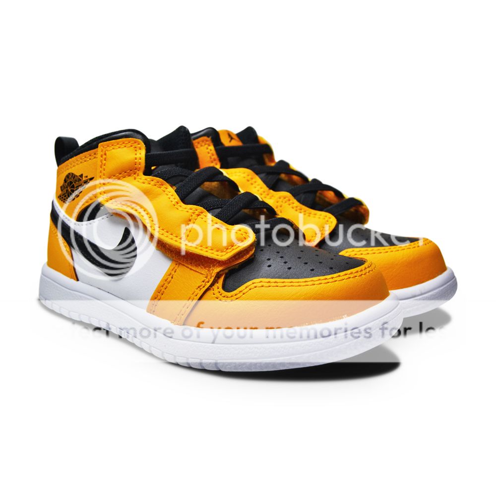 Infants Nike Jordan 1 Mid ALT (TD) - AR6352 701 - Taxi Black White | eBay UK