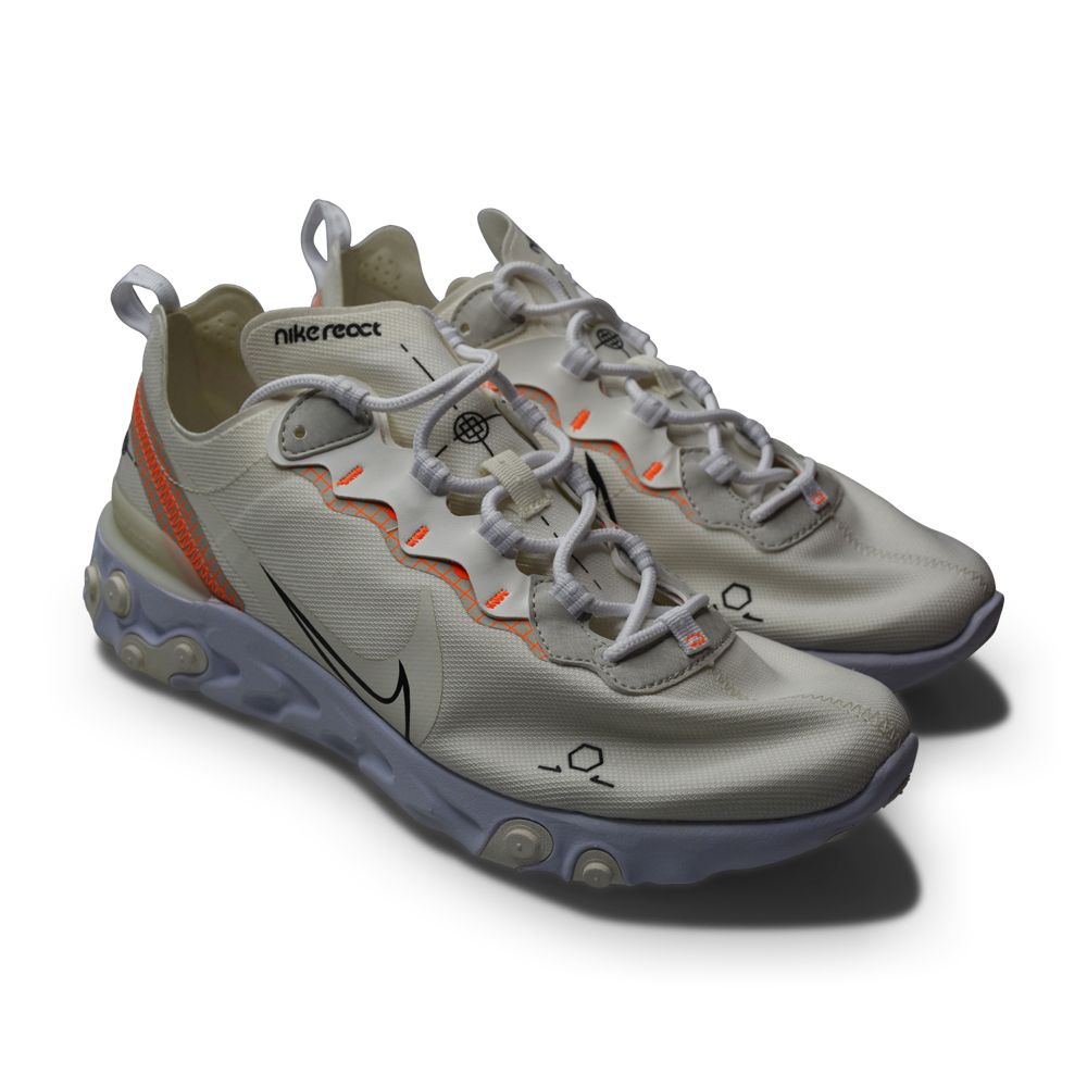 nike react element 55 men's black and white