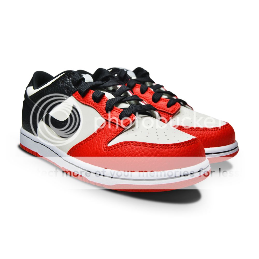 Kids Nike Dunk Low (PS) - DC9564 100- Sail Black Chile Red