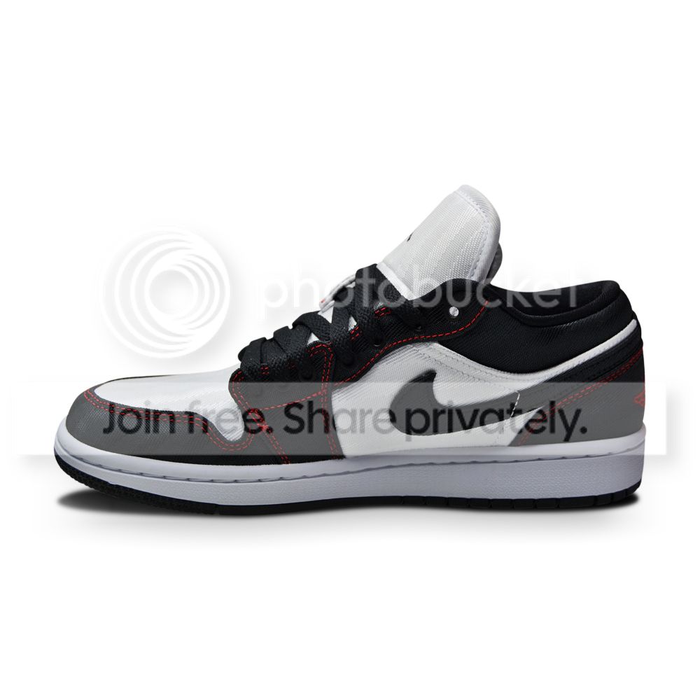 Womens Nike Air Jordan 1 Low SE UTL - DD9337 106 - White Black Gym  