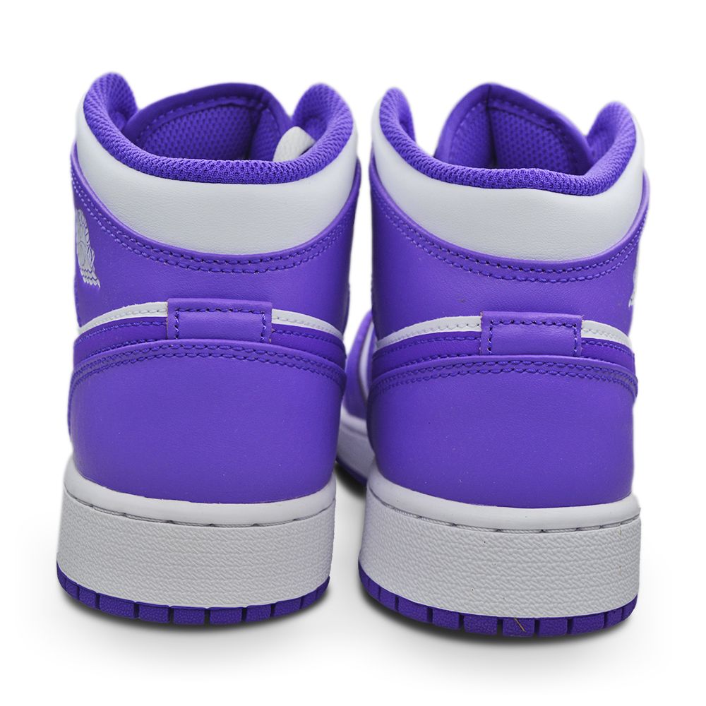 Nike Kid's Air Jordan 1 Mid GS Shoes - Purple Venom / White