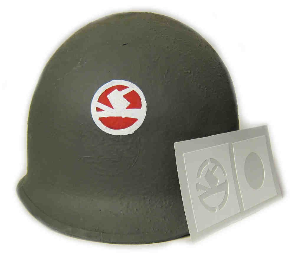 US Helmet Stencil 84th Infantry Division - Railsplitters