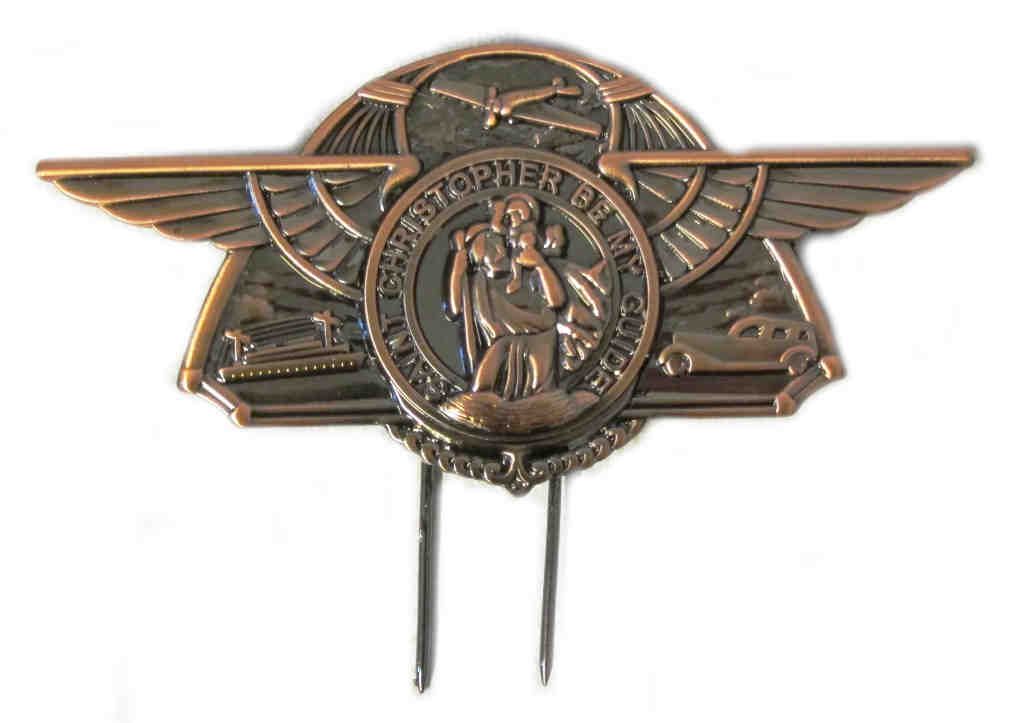 WW2 St. Christoher USAAF Cap Hat Badge