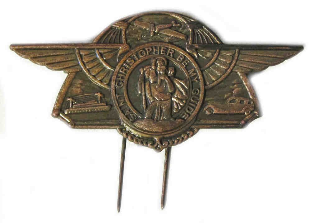 WW2 St. Christoher USAAF Cap Hat Badge
