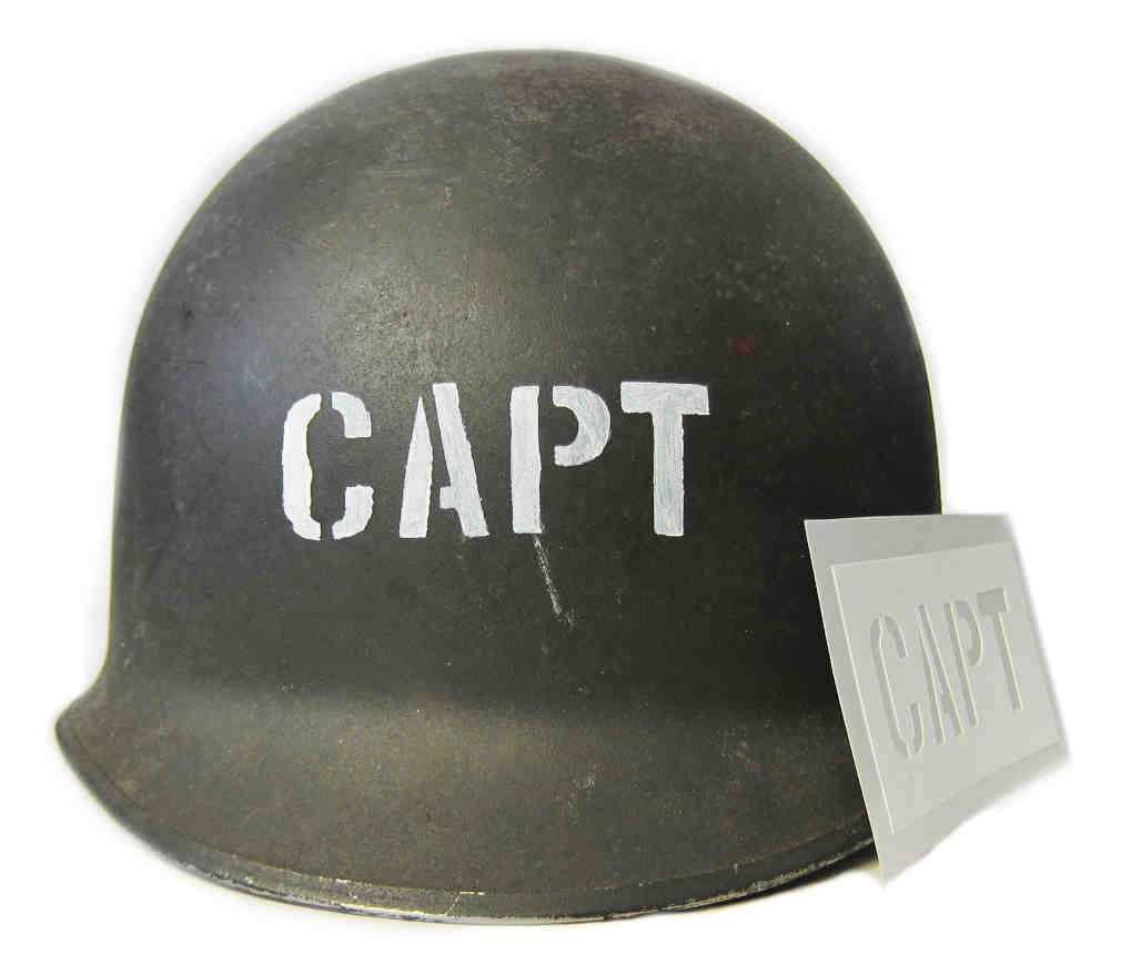 US CAPT' USN Helmet Stencil