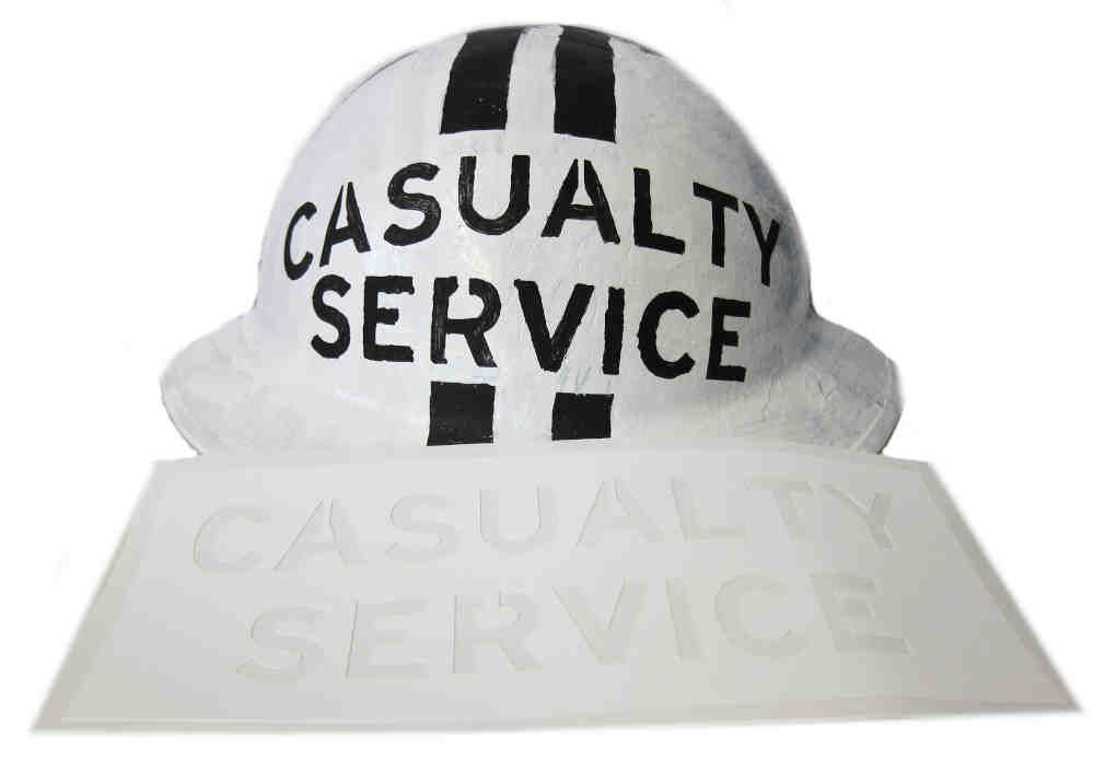 WW2 Casualty Service Helmet Stencil WW2