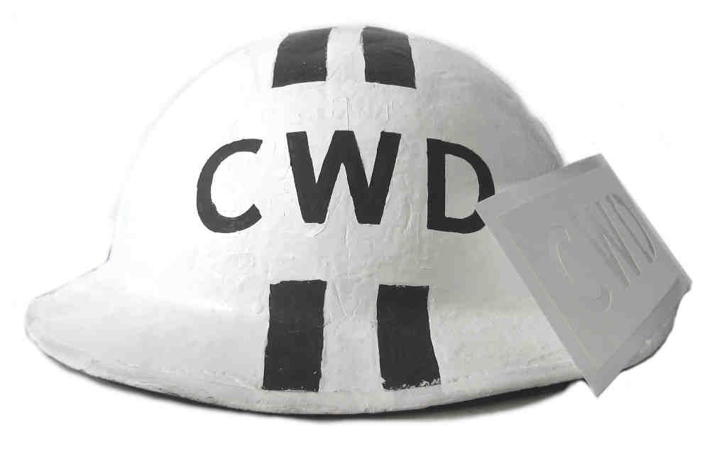 WW2 Civilian War Dead Helmet Stencil WW2