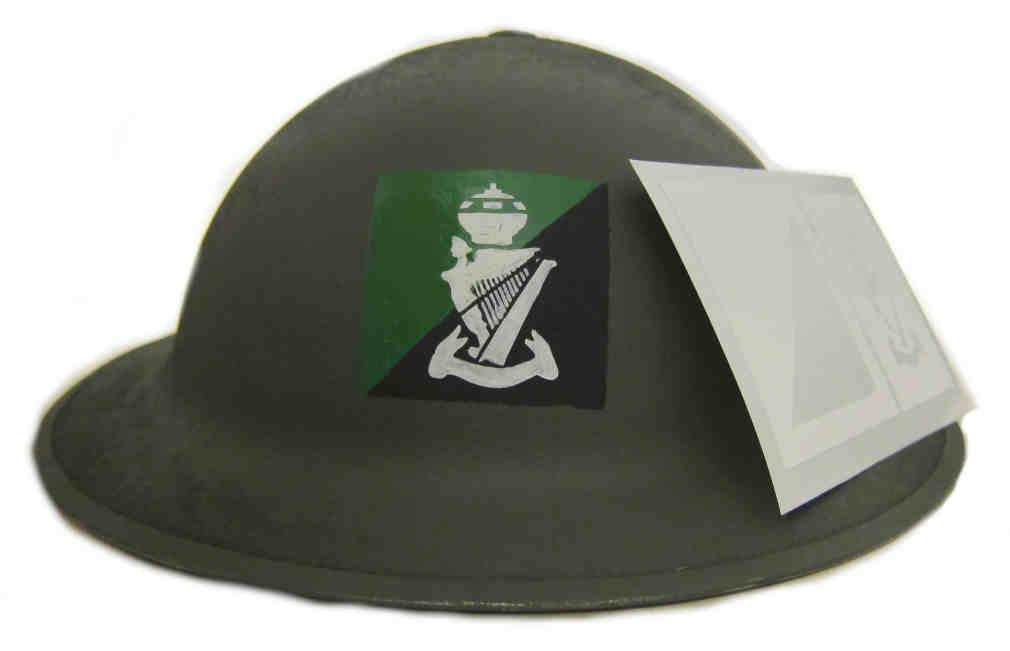 WWII Royal Ulster Rifles Helmet Stencil WW2