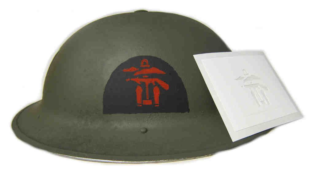 WW2 Combined Operations Helmet Stencil WW2