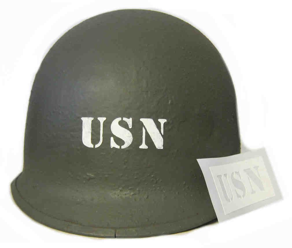 US Navy Helmet Stencil WWII