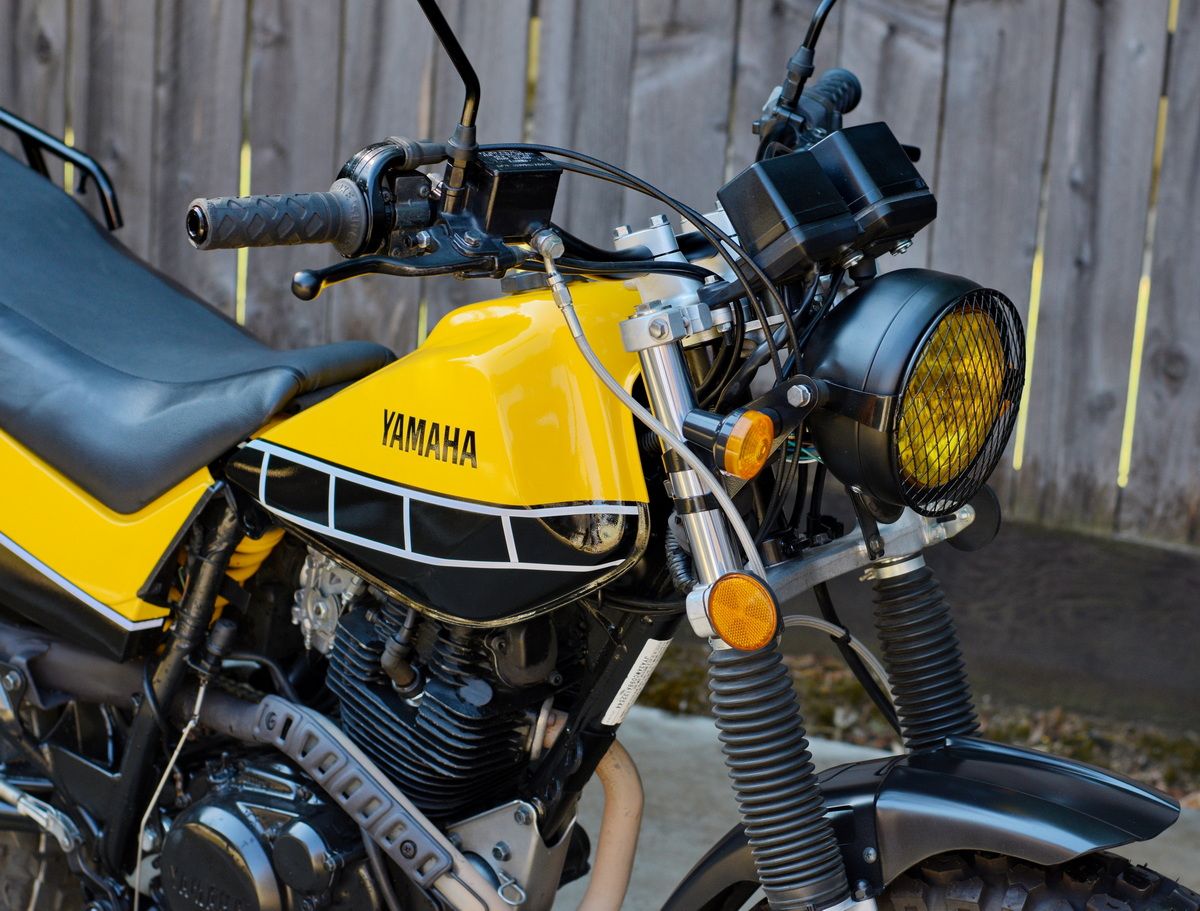 Yellow Yamaha TW200 Scrambler 5