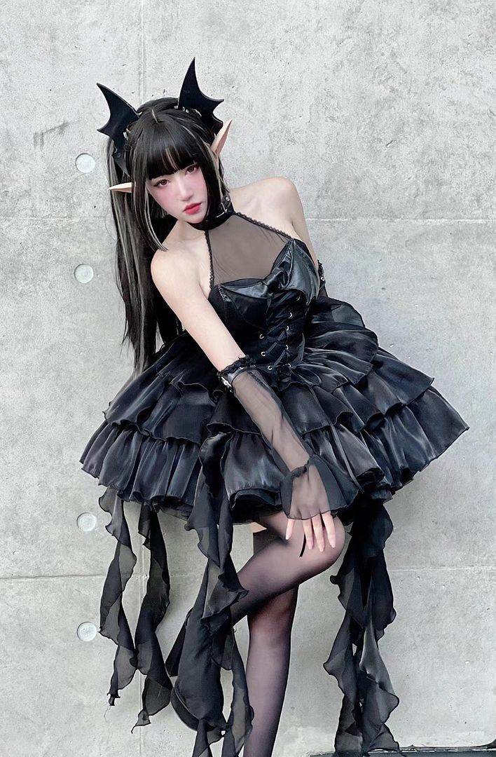 Succubus Gothic Lolita Dress JSK by Diamond Honey (DH350) Succubus Gothic Lolita Dress JSK by Diamond Honey (DH350)