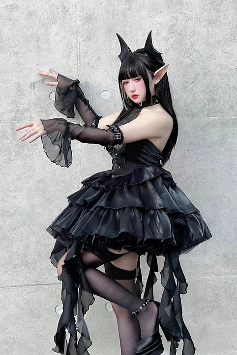 Succubus Gothic Lolita Dress JSK by Diamond Honey (DH350) Succubus Gothic Lolita Dress JSK by Diamond Honey (DH350)