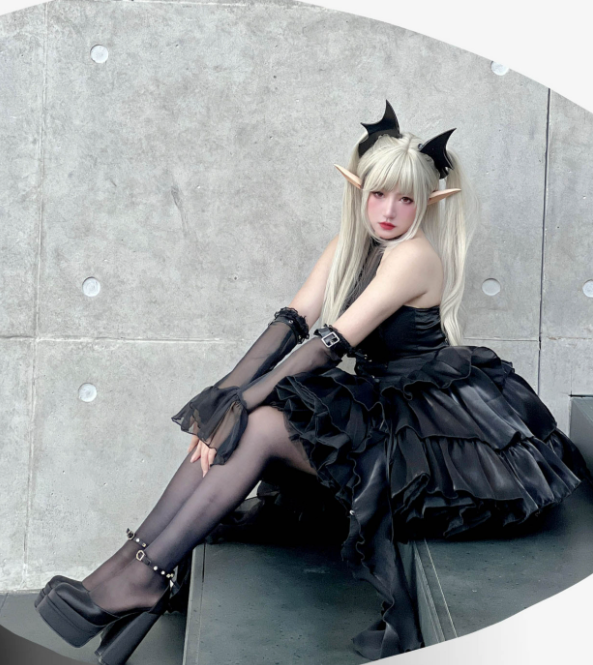 Succubus Gothic Lolita Dress JSK by Diamond Honey (DH350) Succubus Gothic Lolita Dress JSK by Diamond Honey (DH350)