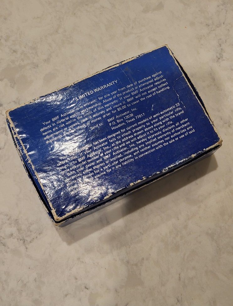 WTS Vintage BMF Activator trigger crank 22LR trigger Collectors