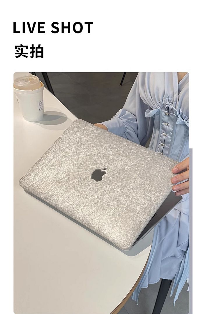 Silver MacBook Case Shell Cover For MacBook Air 13 15 MacBook Pro