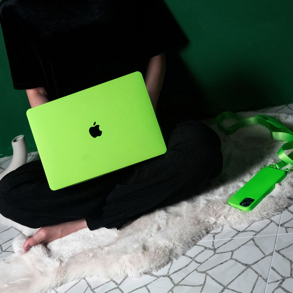 Neon Green Case PU Shell Cover For MacBook Air 13 MacBook Pro 13