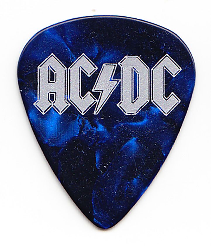 AC/DC Rare Prototype Blue Pearl Guitar Pick - 2008-2010