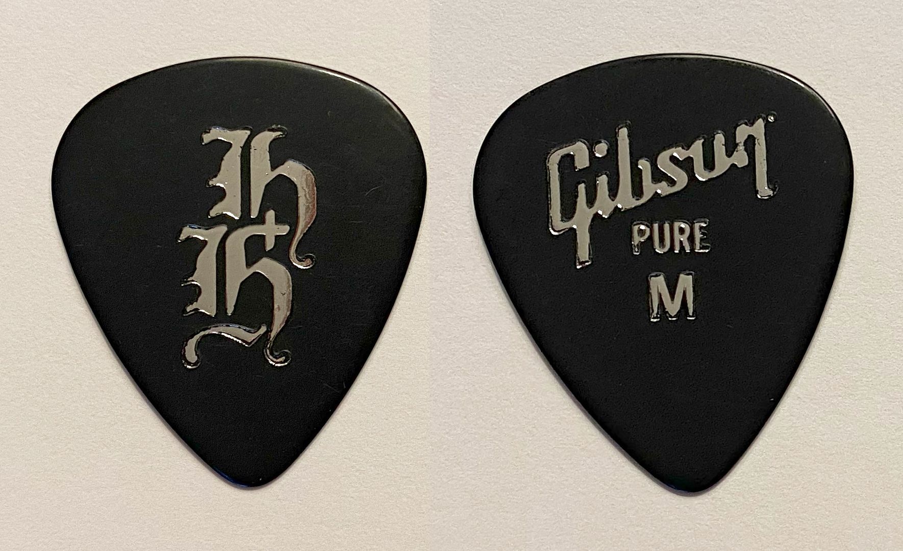 H&H Black Silver Gibson Pick