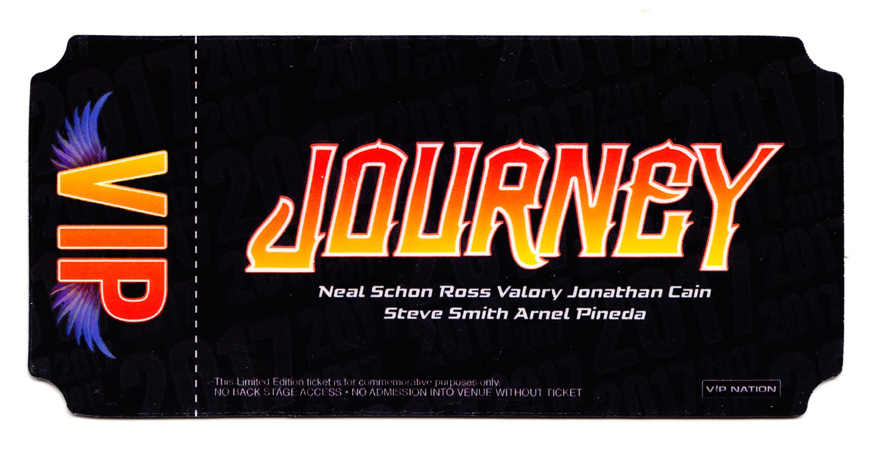 Journey VIP Ticket - Front