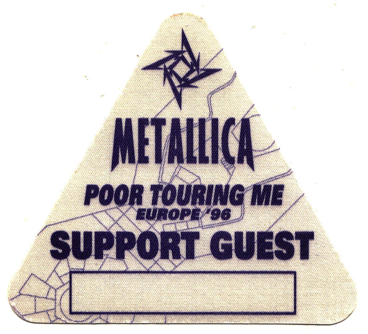 Metallica 1996 Europe Pass