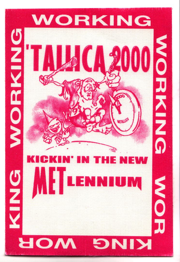Metallica 2000 Red Pass