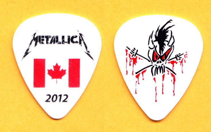 Metallica 2012 Canada White Pick 2