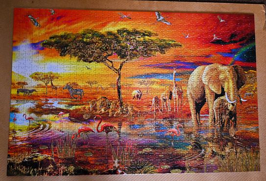 1,000 pieces, borrowed from Christine