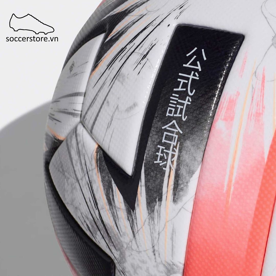 Bóng Adidas Captain Tsubasa Pro Football OMB- White/ Signal Pink/ Black/ Light Flash Orange FS0362