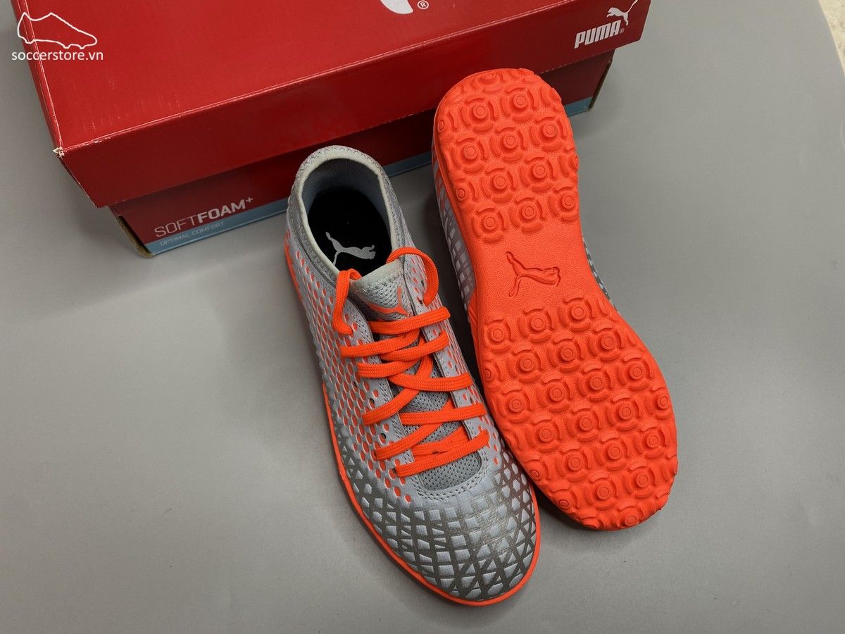 Puma Future 4.4 TF kids - Grey / Orange / Silver - 105699-01