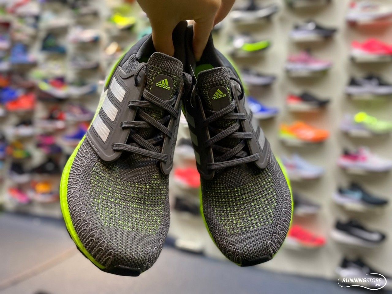 Adidas Ultraboost 20 – Grey Five Silver Metallic Signal Green