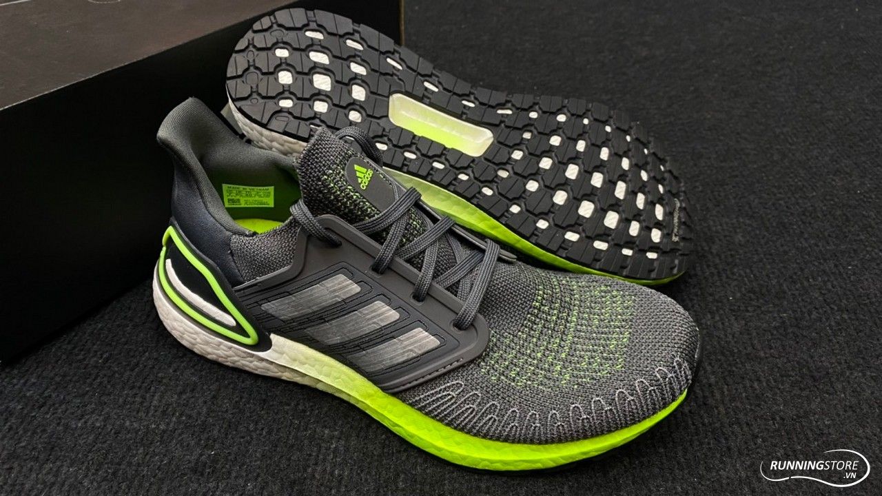 Adidas Ultraboost 20 – Grey Five Silver Metallic Signal Green