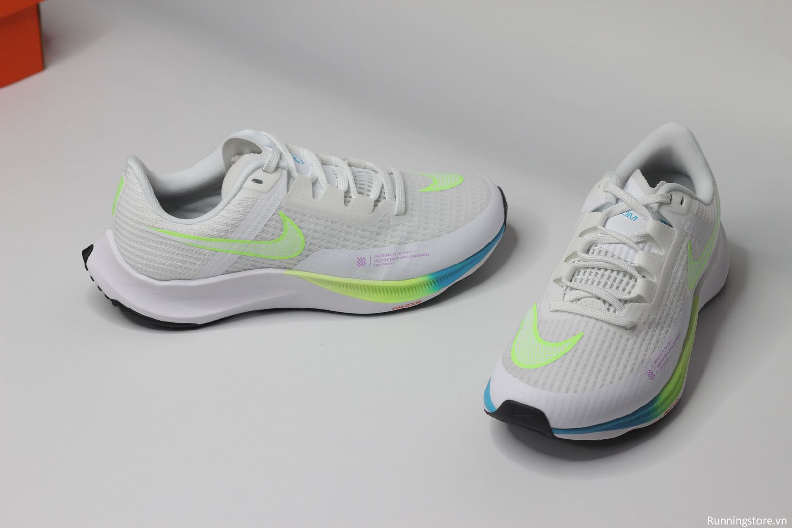 Nike Rival Fly 3 Air Zoom- White/ Blue Lightning/ Lime Blast CT2405-199