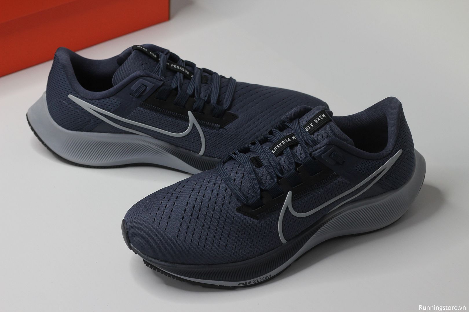 Nike Pegasus 38 - Thunder Blue/Black/Dark Obsidian/Wolf Grey- CW7356-400