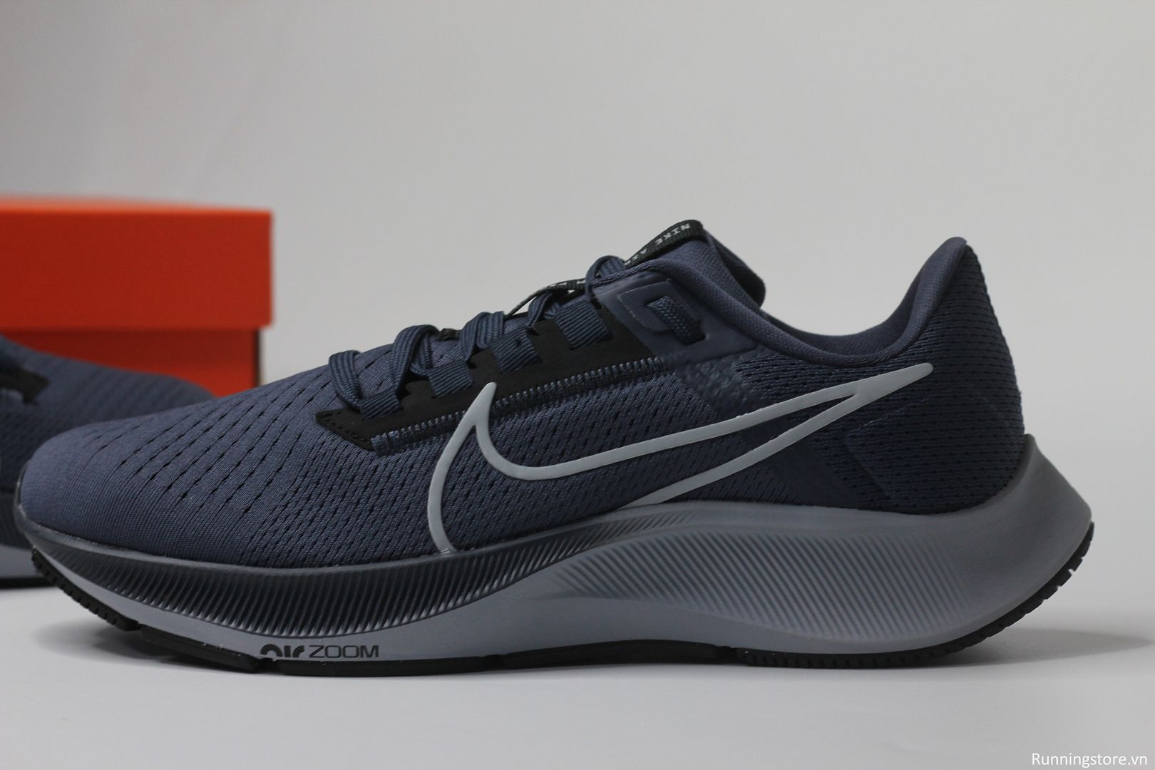 Nike Pegasus 38 - Thunder Blue/Black/Dark Obsidian/Wolf Grey- CW7356-400