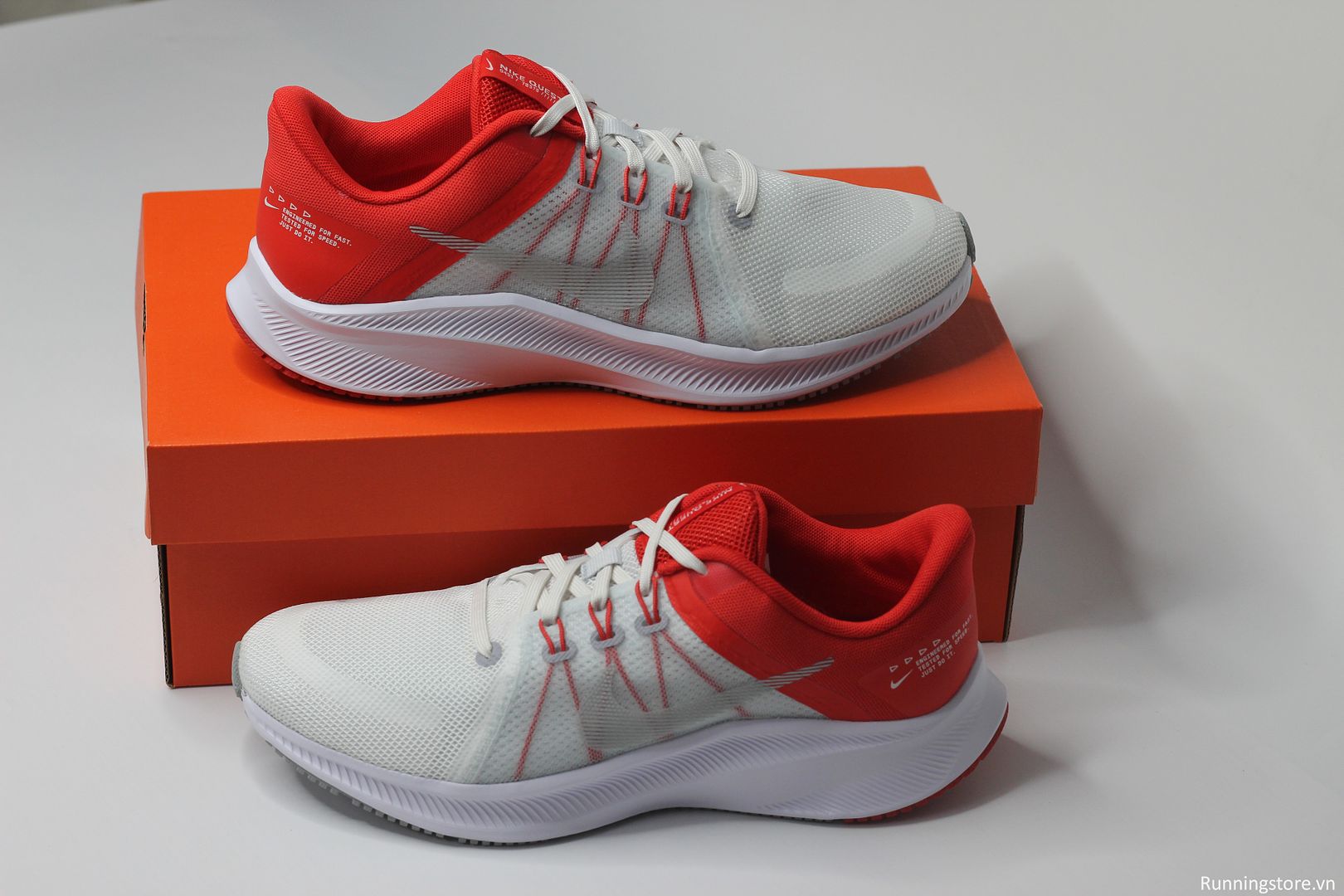 Nike Quest 4- White/ Chile Red DA1105-100