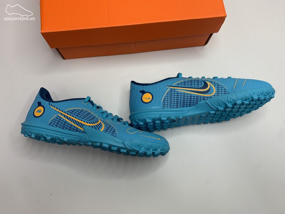 Nike Mercurial Vapor 14 Academy TF kids màu xanh dương DJ2863-484