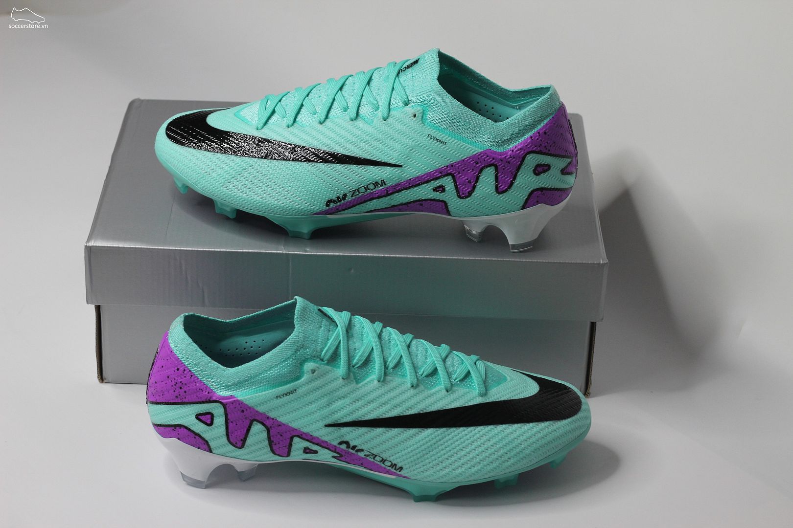 Nike Mercurial Vapor 15 Elite FG Air Zoom màu xanh mint – Peak Ready pack DJ4978-300
