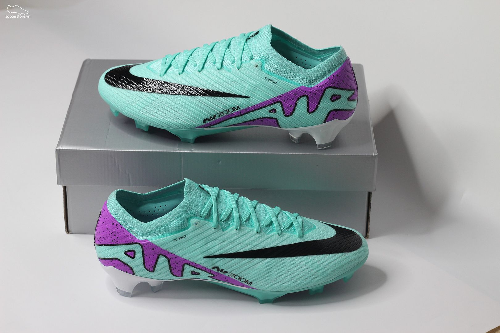 Nike Mercurial Vapor 15 Elite FG Air Zoom màu xanh mint – Peak Ready pack DJ4978-300