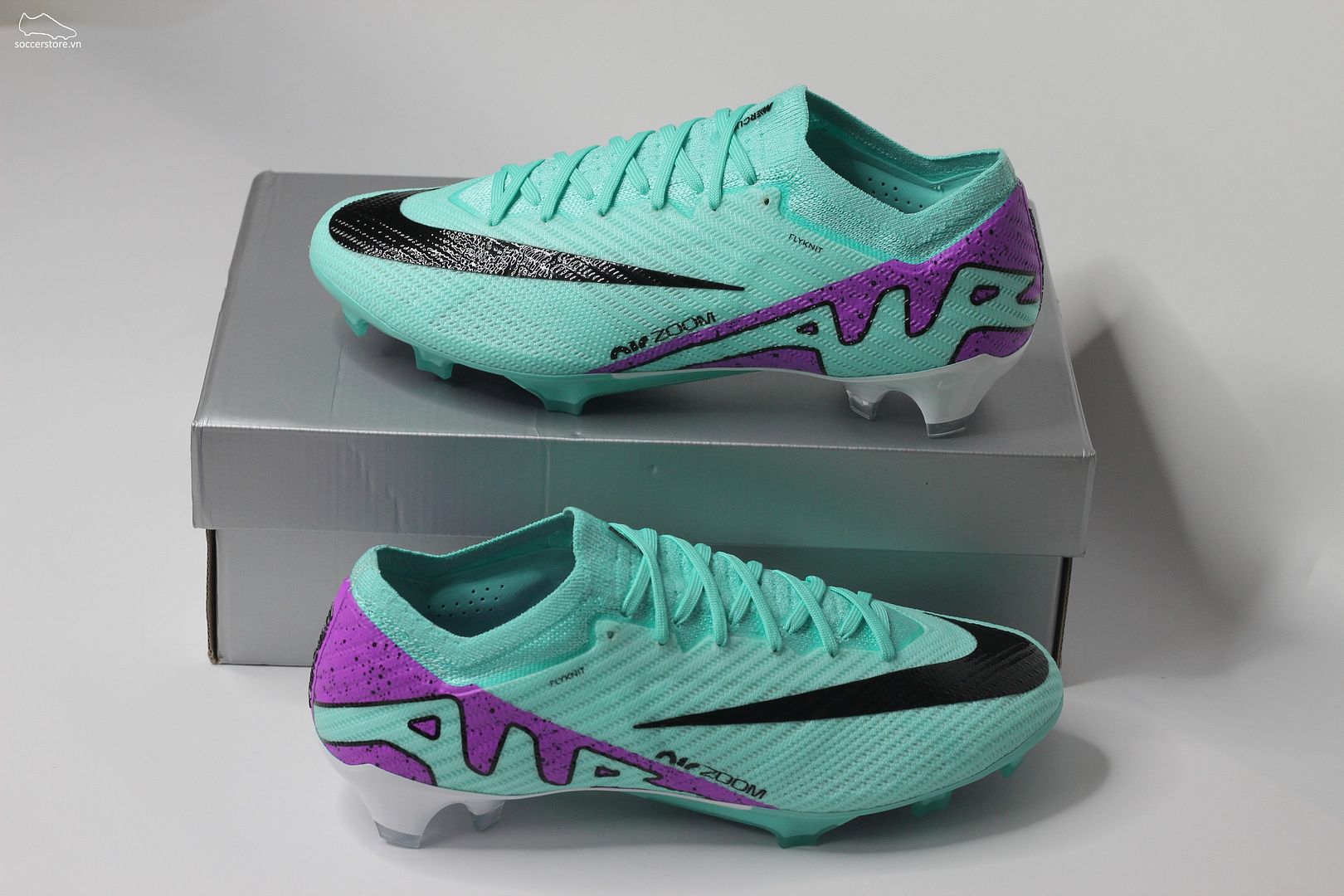 Nike Mercurial Vapor 15 Elite FG Air Zoom màu xanh mint – Peak Ready pack DJ4978-300