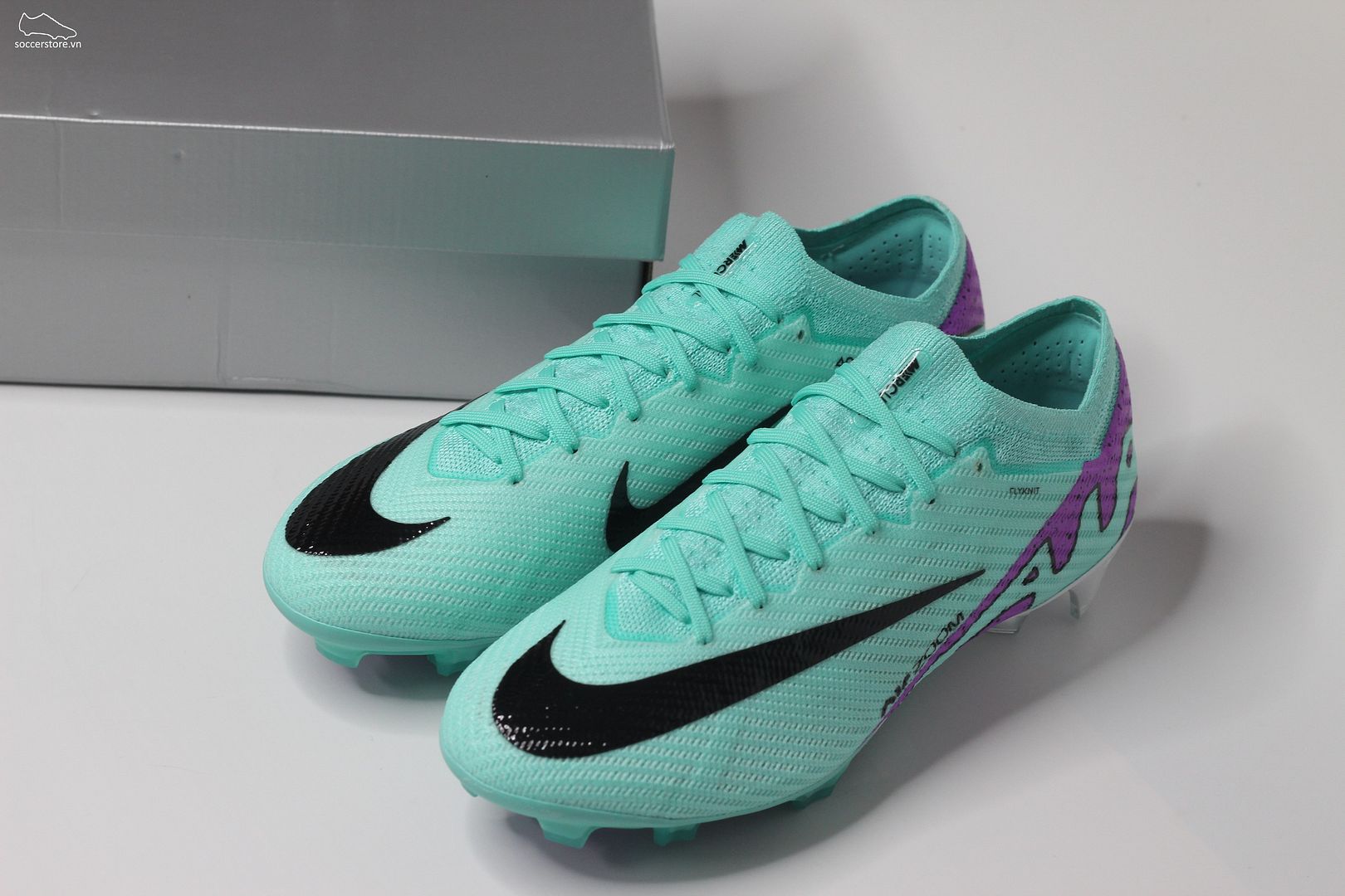 Nike Mercurial Vapor 15 Elite FG Air Zoom màu xanh mint – Peak Ready pack DJ4978-300