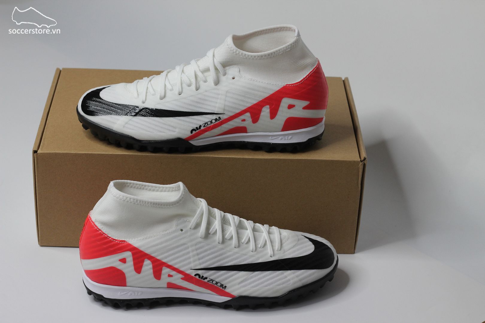 Nike Mercurial Superfly 9 Academy TF Air Zoom Ready pack màu trắng đỏ DJ5629-600