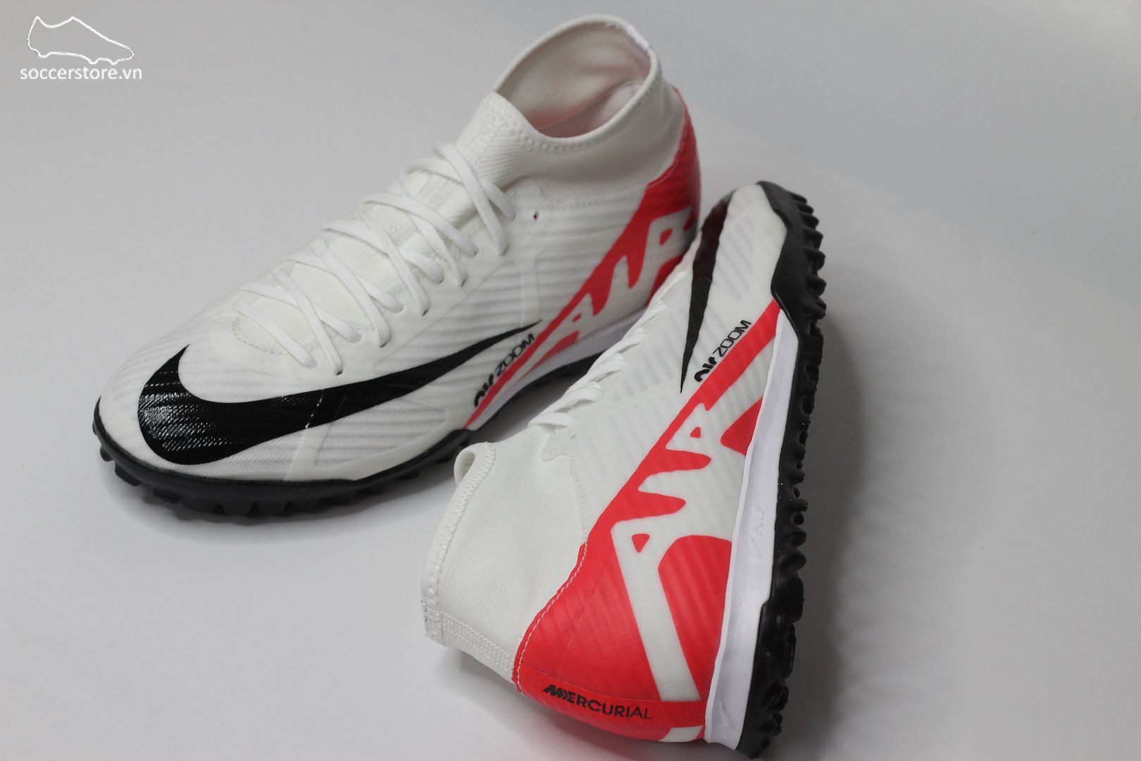 Nike Mercurial Superfly 9 Academy TF Air Zoom Ready pack màu trắng đỏ DJ5629-600