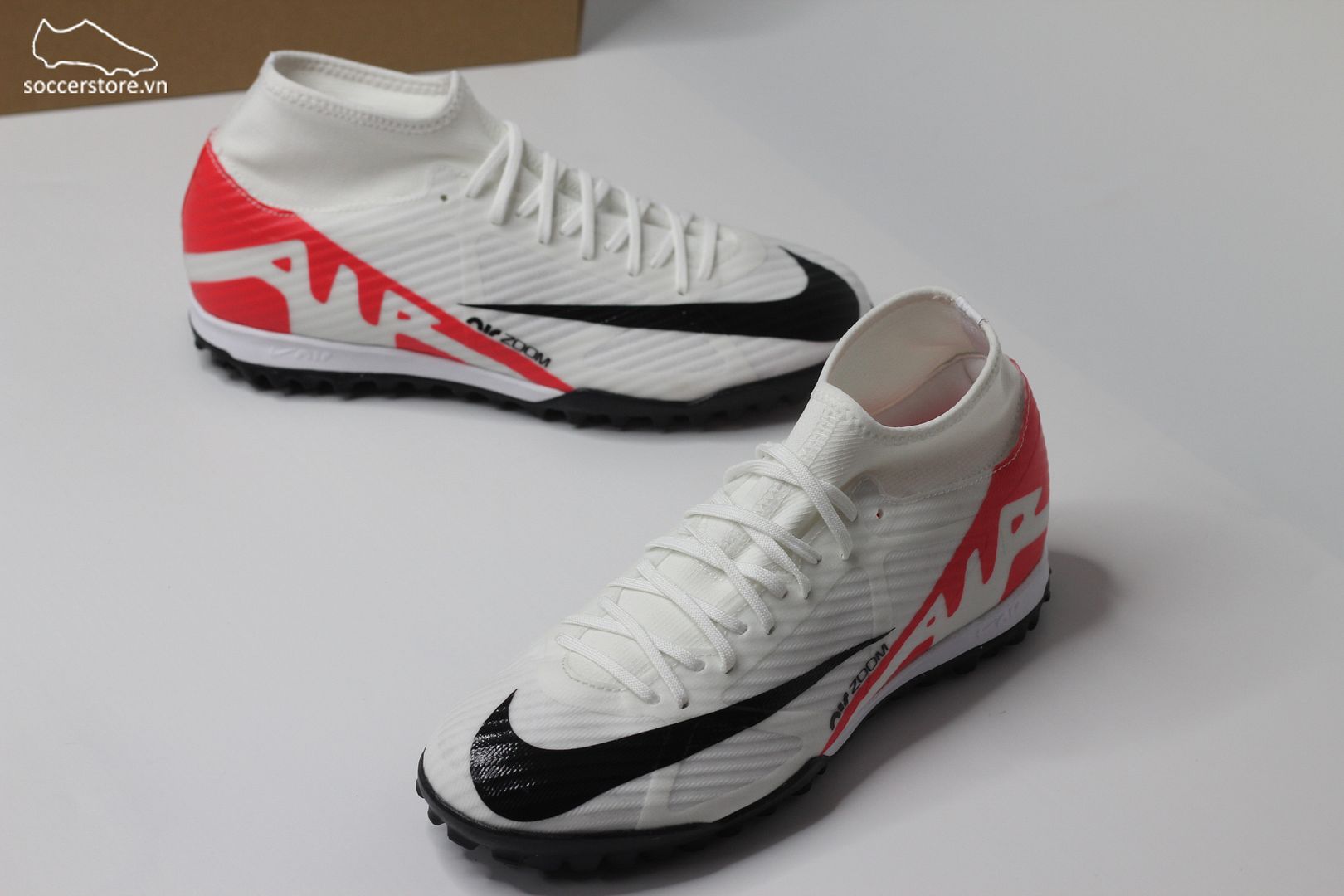 Nike Mercurial Superfly 9 Academy TF Air Zoom Ready pack màu trắng đỏ DJ5629-600